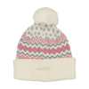 Beanie - "U.P. Silhouette" Marshmallow/Awareness Pink/Gusty Grey Alpine Pom Beanie