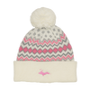 Beanie - "U.P. Silhouette" Marshmallow/Awareness Pink/Gusty Grey Alpine Pom Beanie