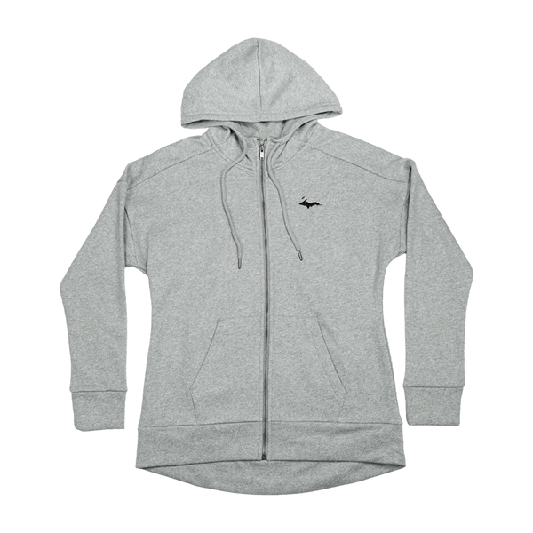 "U.P. Silhouette" Women's Heathered Steel Perfect Fleece Drop Shoulder Zip-UP