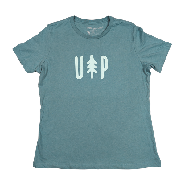 "UP Tree" Heather Blue Lagoon Women's Relaxed Fit T-Shirt