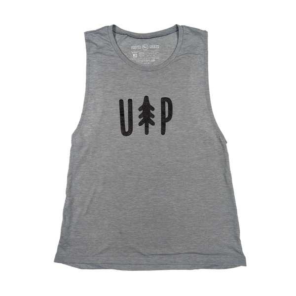 "UP Tree" Women's Heather Grey Muscle Tank (ONLINE ONLY)