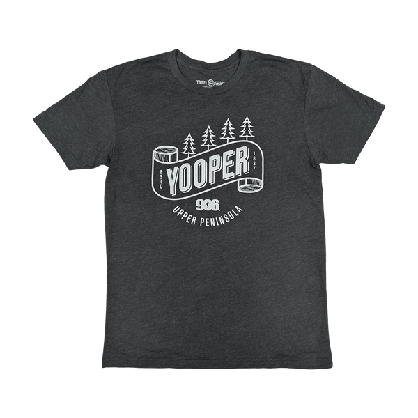 "Yooper Banner" Heather Charcoal T-Shirt