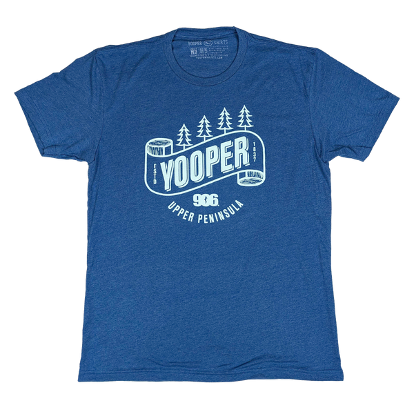 "Yooper Banner" Heather Cool Blue T-Shirt