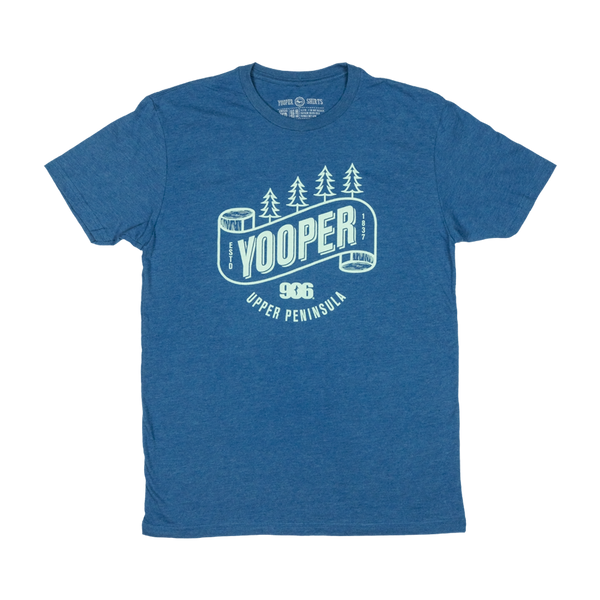 "Yooper Banner" Heather Cool Blue T-Shirt