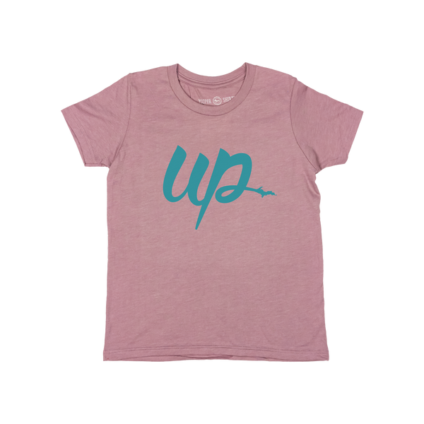 YOUTH - "U.P. Script" Heather Orchid T-Shirt