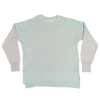 "906" Women's Green Oversized Olivia Colorblock Crewneck