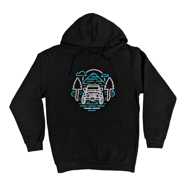 "GP" Black Elevated Hoodie