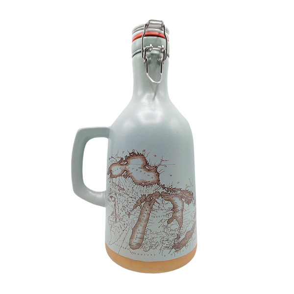 "Great Lakes" 64 oz. Glossy Blue Beer Growler