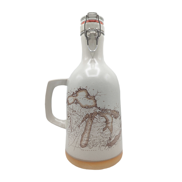 "Great Lakes" 64 oz. Glossy Cream Beer Growler