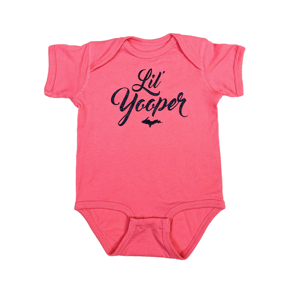 INFANT - "Lil Yooper" Hot Pink Raglan Onesie