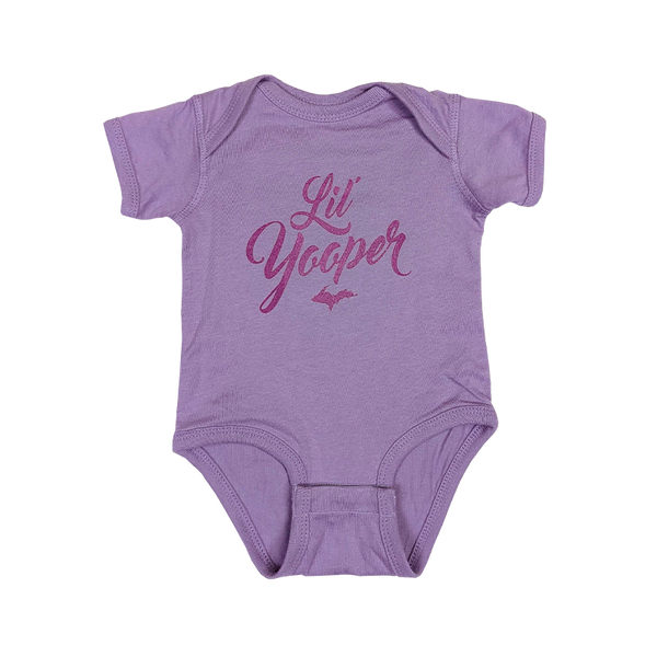 INFANT - "Lil Yooper" Lavender Raglan Onesie