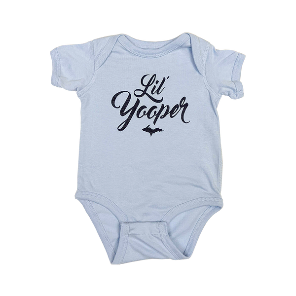 INFANT - "Lil Yooper" Light Blue Raglan Onesie