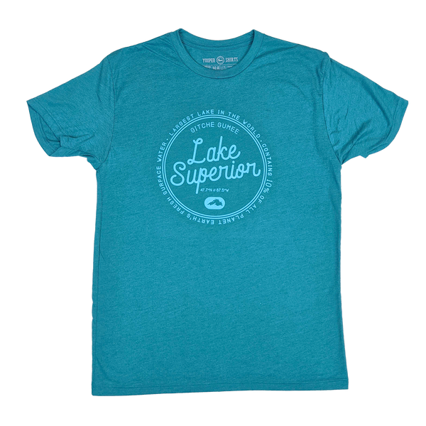 "Lake Superior (Circle)" Teal T-Shirt