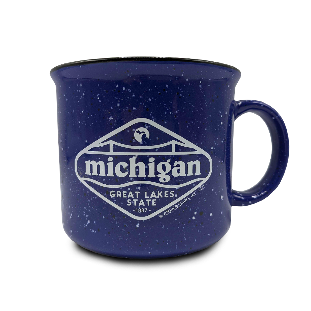 “Michigan (GLS)” 15 oz. Royal Ceramic Campfire Coffee Mug
