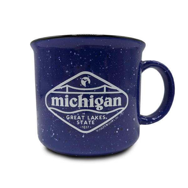 “Michigan (GLS)” 15 oz. Royal Ceramic Campfire Coffee Mug