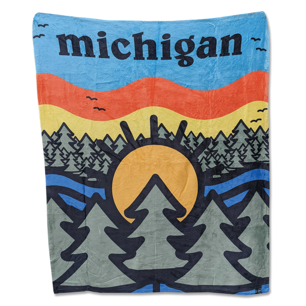 Blanket - "Michigan Trees" 51" x 60" Throw Blanket
