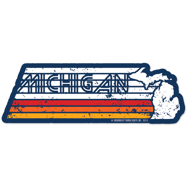 Sticker - "Michigan Faded" 6" Window Decal