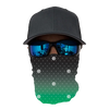 Face Mask - "Michigan Snowflake" Black/Green Neck Gaiter