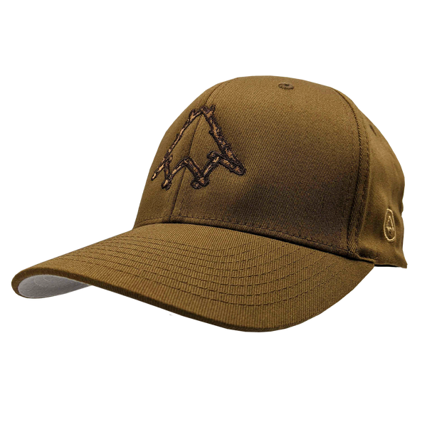 ONLY) (ONLINE Brown FlexFit Hat Coyote Structured Cap \