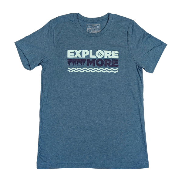 "EXPLORE MORE" Heather Deep Teal T-Shirt
