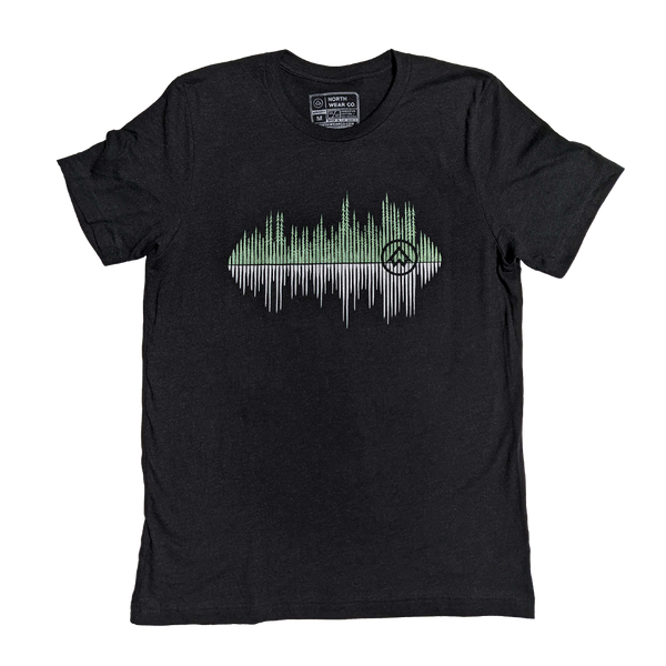 "Pine Sounds" Heather Black T-Shirt