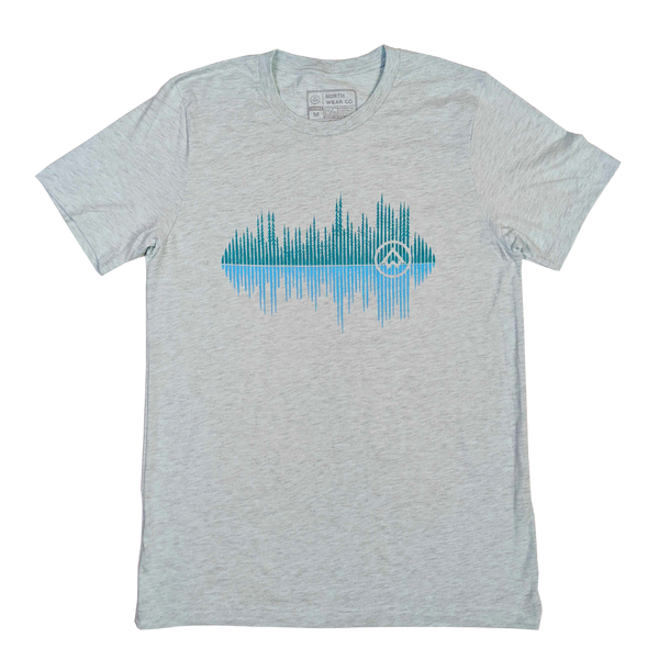 "Pine Sounds" Heather Prism Ice Blue T-Shirt (ONLINE ONLY)