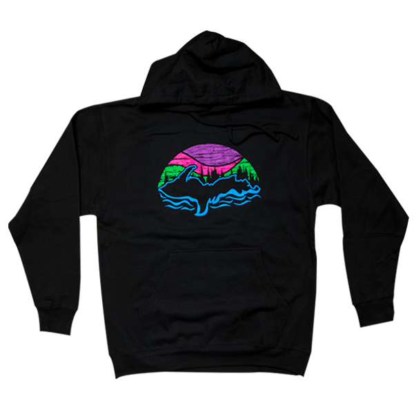 "U.P. Northern Lights" Black Midweight Hoodie