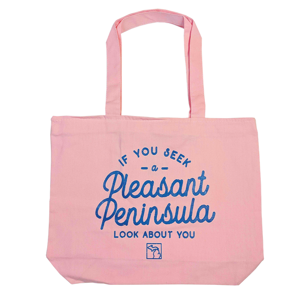 "Pleasant Peninsula" 25L Light Pink Zippered Tote