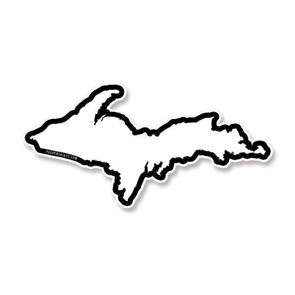 Sticker - "U.P. SILHOUETTE" 6" Window Decals