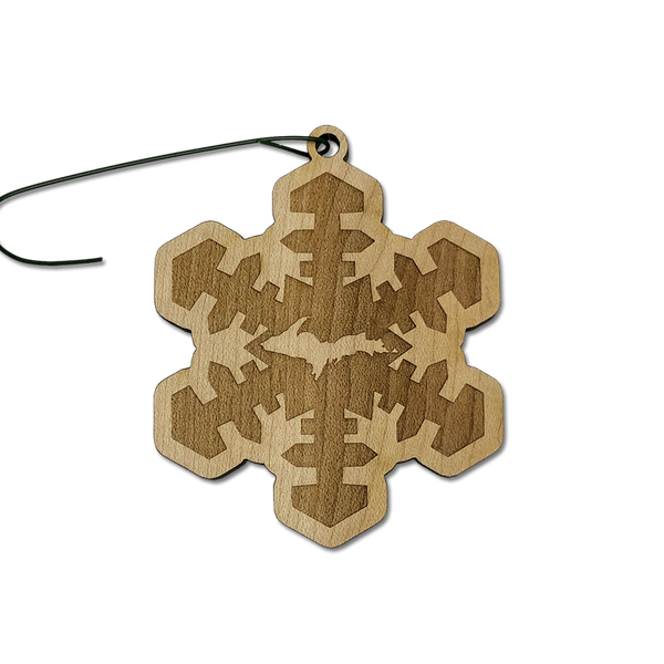 *Wood Ornament - "U.P. Snowflake"