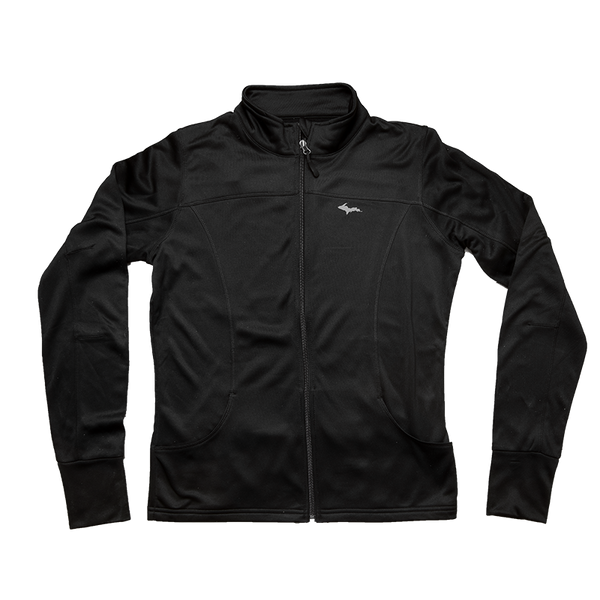 "U.P. Silhouette" Women's Black Poly-Tech Zip-UP Track Jacket