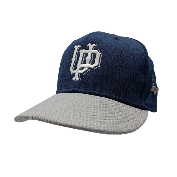 Hat - "U.P. Emblem" New Era® Heather Navy/Grey Striped Flat Bill Snapback Cap
