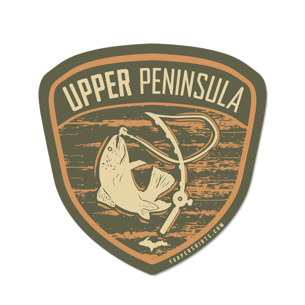 Sticker - "U.P. FISHIN" 4" Window Decal