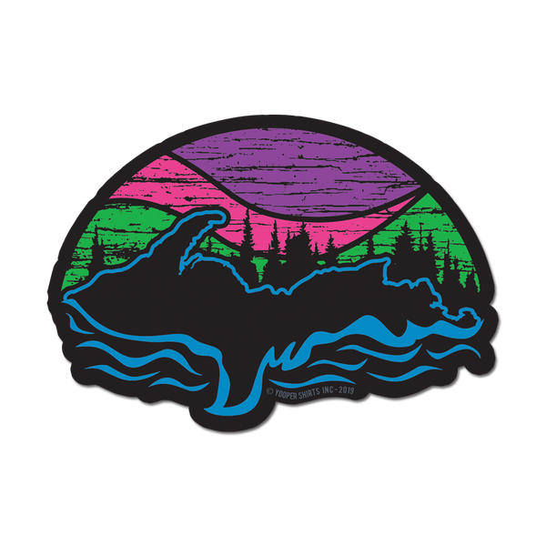 Sticker - "U.P. Northern Lights" 5" Window Decal