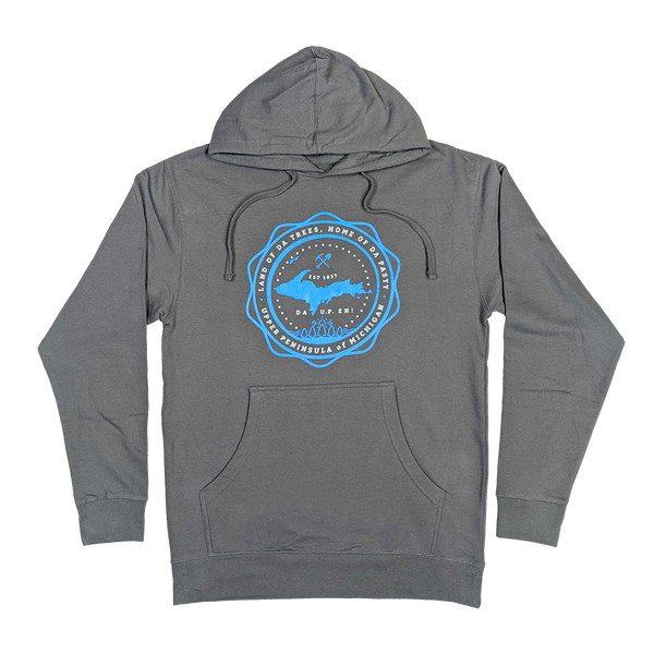 "U.P. Seal" Charcoal Midweight Hoodie