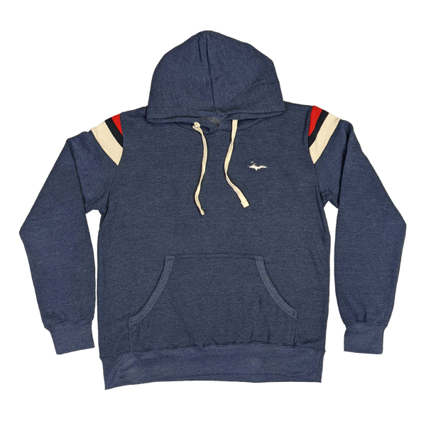 "U.P. Silhouette (Islands)" Heather Navy Classic Fleece Hoodie