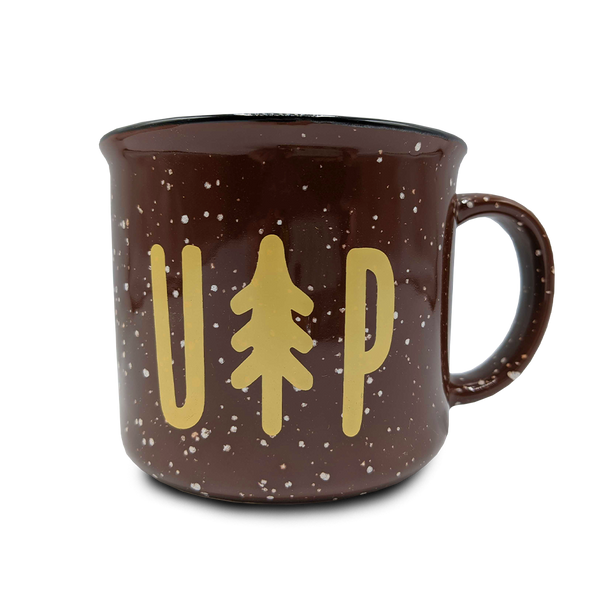 "UP Tree" 15 oz. Brown Ceramic Campfire Coffee Mug