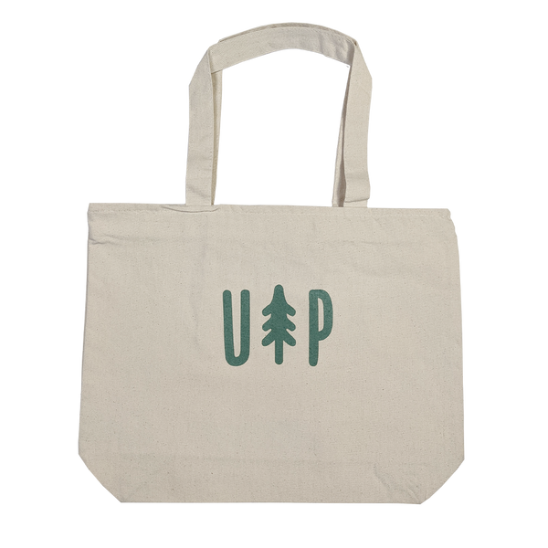"UP Tree" 25L Natural Zippered Tote