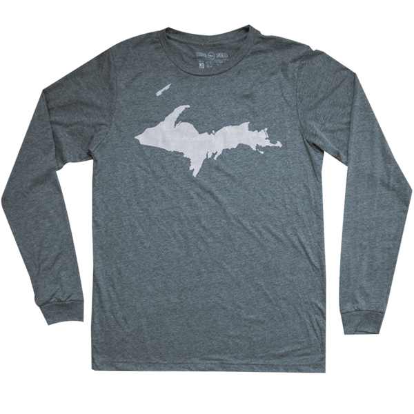 "U.P. Silhouette (Islands)" Deep Heather Longsleeve T-Shirt