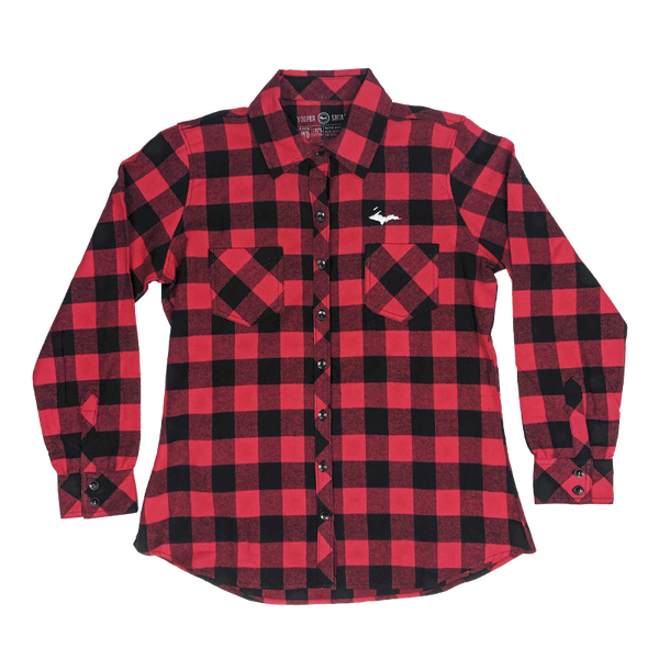 "U.P. SILHOUETTE" Womens Buffalo Plaid Extra Heavyweight Flannel Shirt