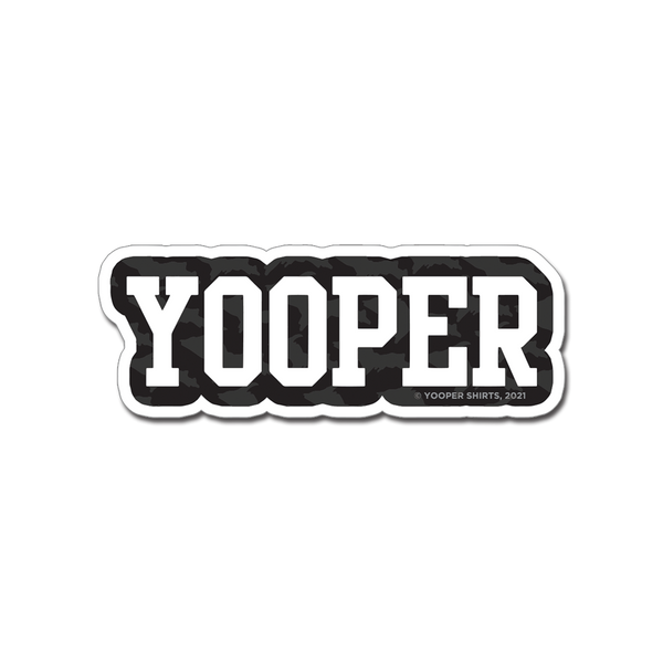 Sticker - "YOOPER" 3" White/Black Window Decal