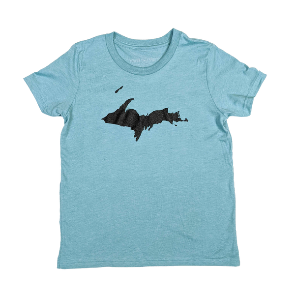 YOUTH - "U.P. Silhouette (Islands)" Heather Blue Lagoon T-Shirt